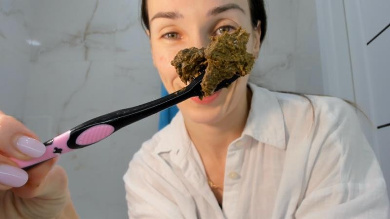 let's brush my teeth with poop paste FullHD - OksiLove (2025)